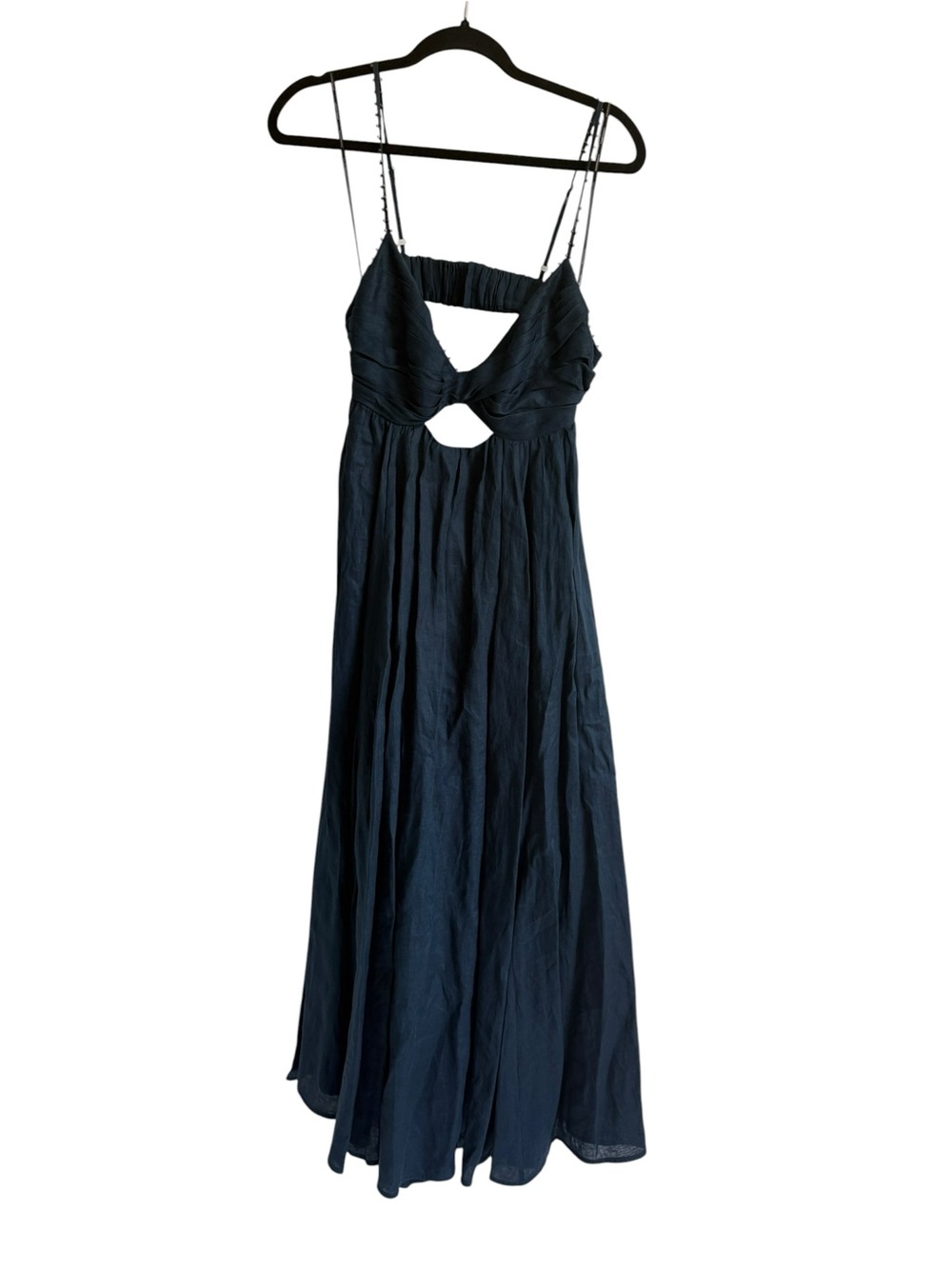 ZIMMERMAN Navy Cutout Maxi Dress with Spaghetti Straps - Picture 2 of 15